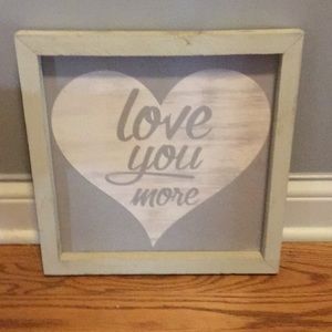 Love you more wall art